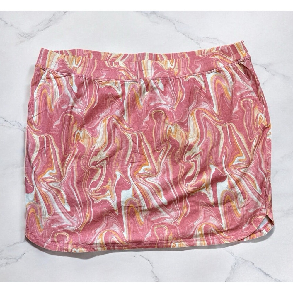 NWT CJ Banks Pull On Skort Skirt + Shorts Orange Golf Athleisure Plus Size 3X - Picture 11 of 12